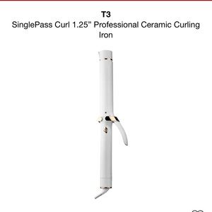 T3 SinglePass Ceramic Curling Iron 1.25-inch